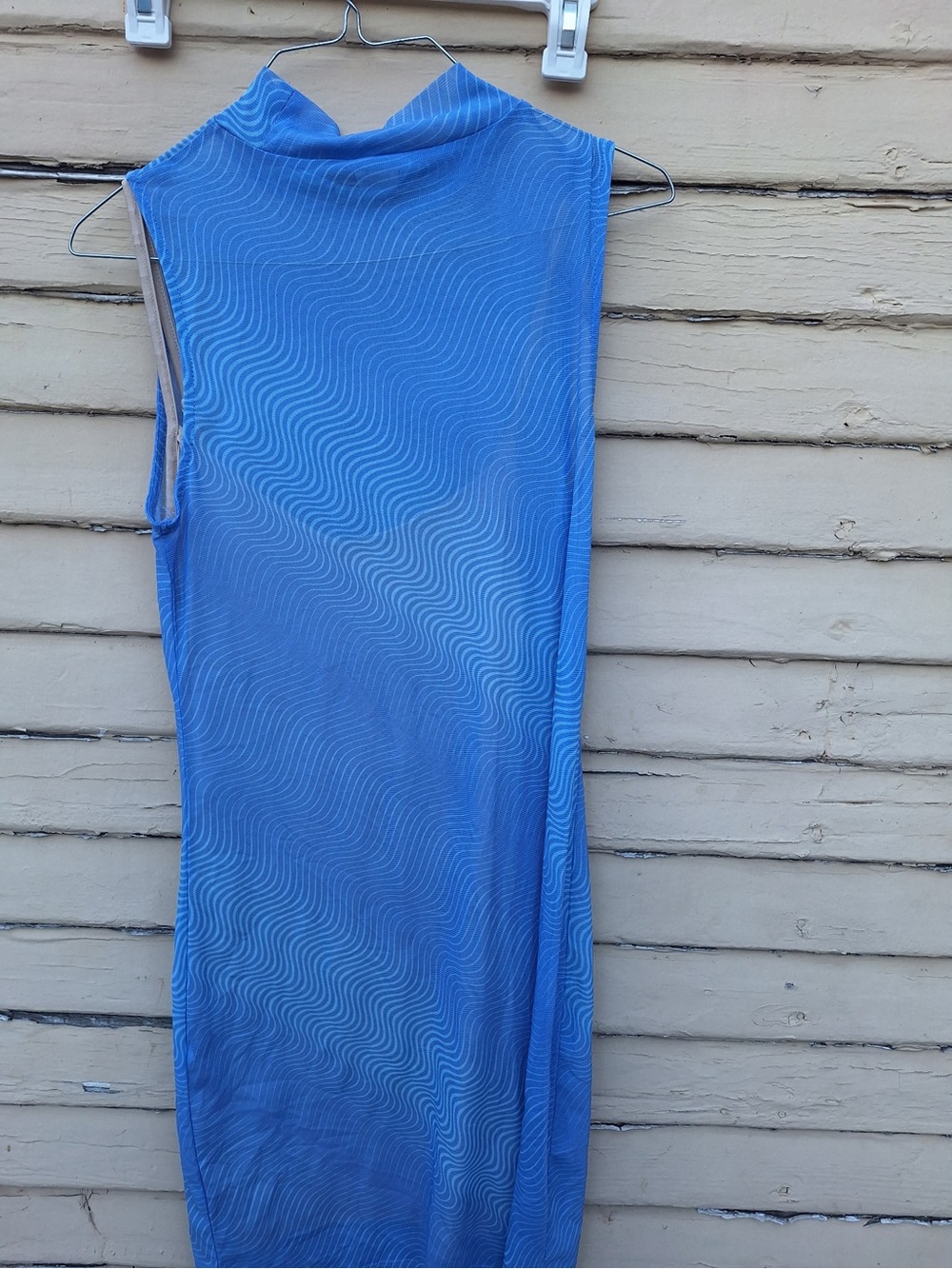 Cotton on Sleeveless Wave-Pattern Midi Dress